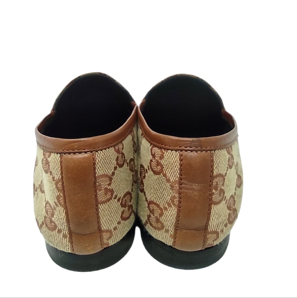 Gucci 38 Jordaan Supreme GG monogram logo canvas leather loafers - Picture 7 of 12